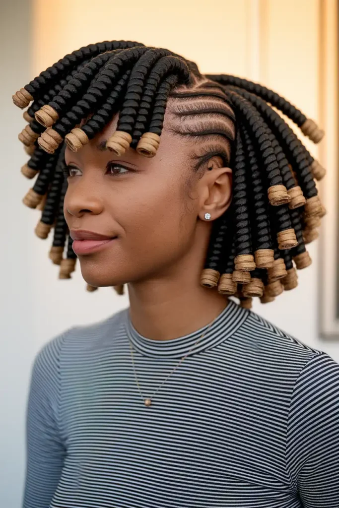 Twist-Out Bob With Defined Curls
