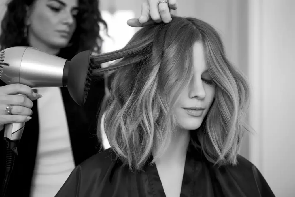 Using a Diffuser on Layered Wavy Hair