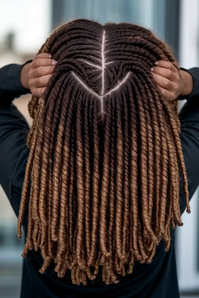 V Cut Hair on Natural Curly Texture