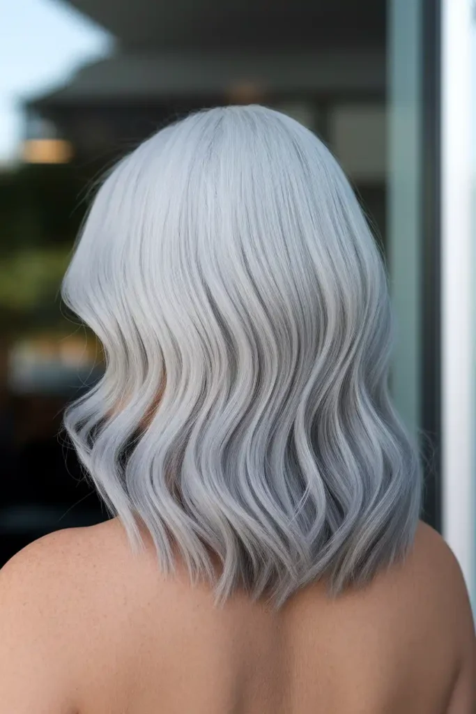 V Cut on Gray or Silver Hair