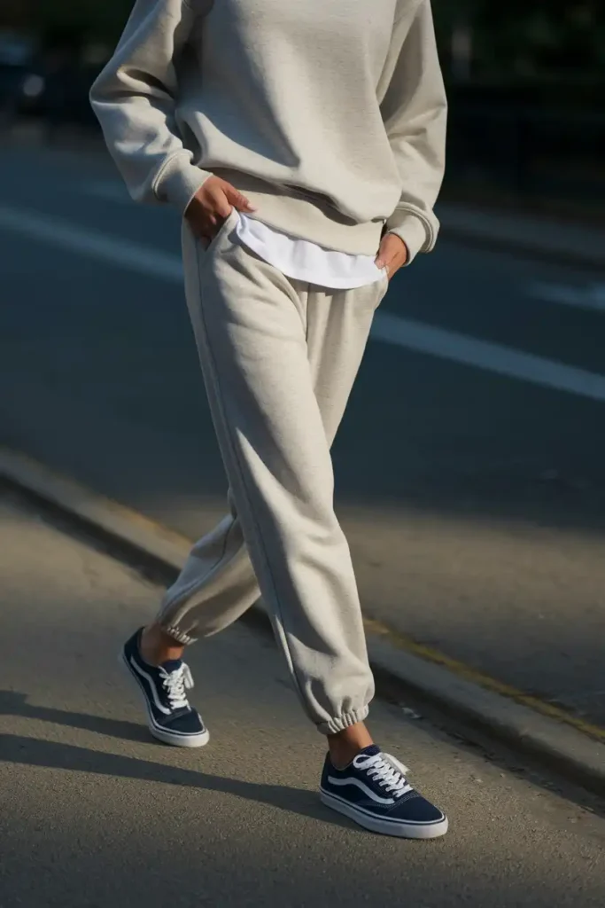 Vintage-Inspired Athleisure With Layered Basics