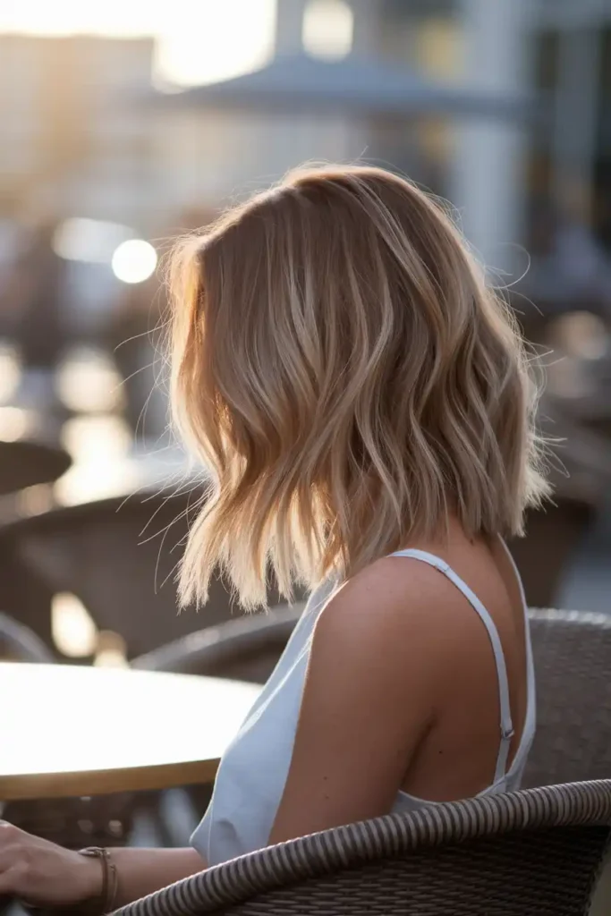 Wavy Lob With Undone Ends