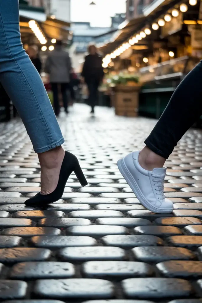 Wearing Heels to Street Markets