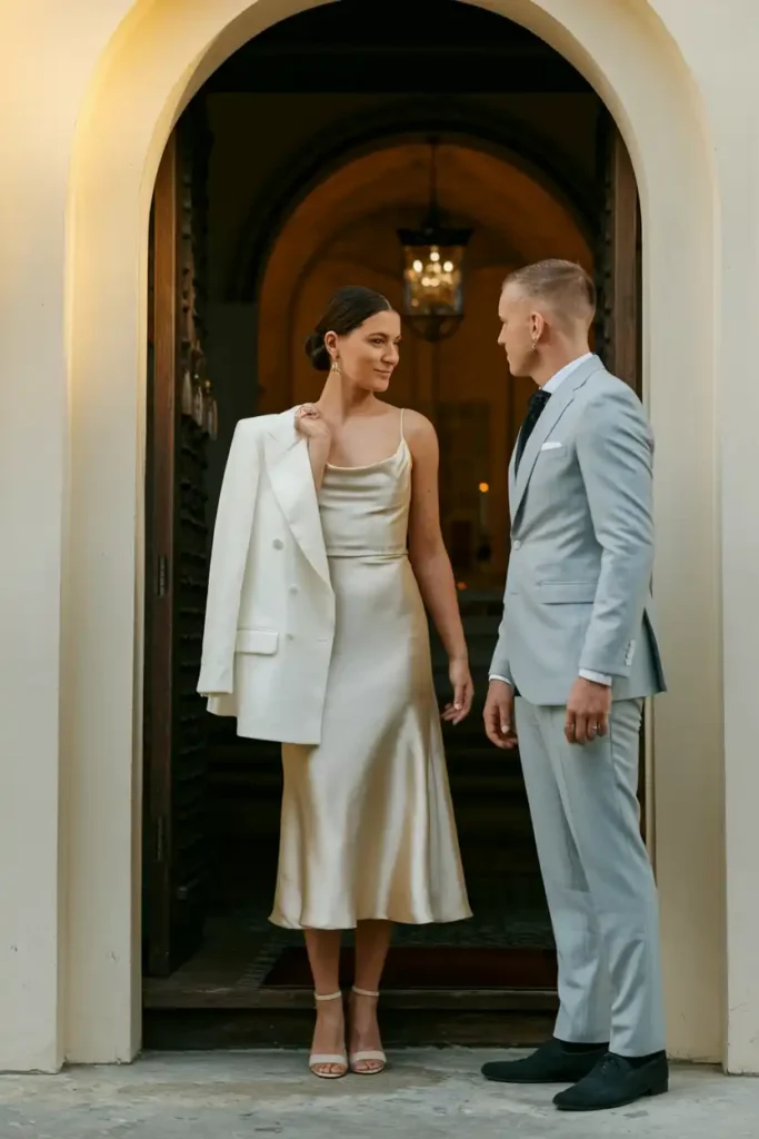 What to Wear If Your Ceremony Is Outdoors and Reception Is Inside