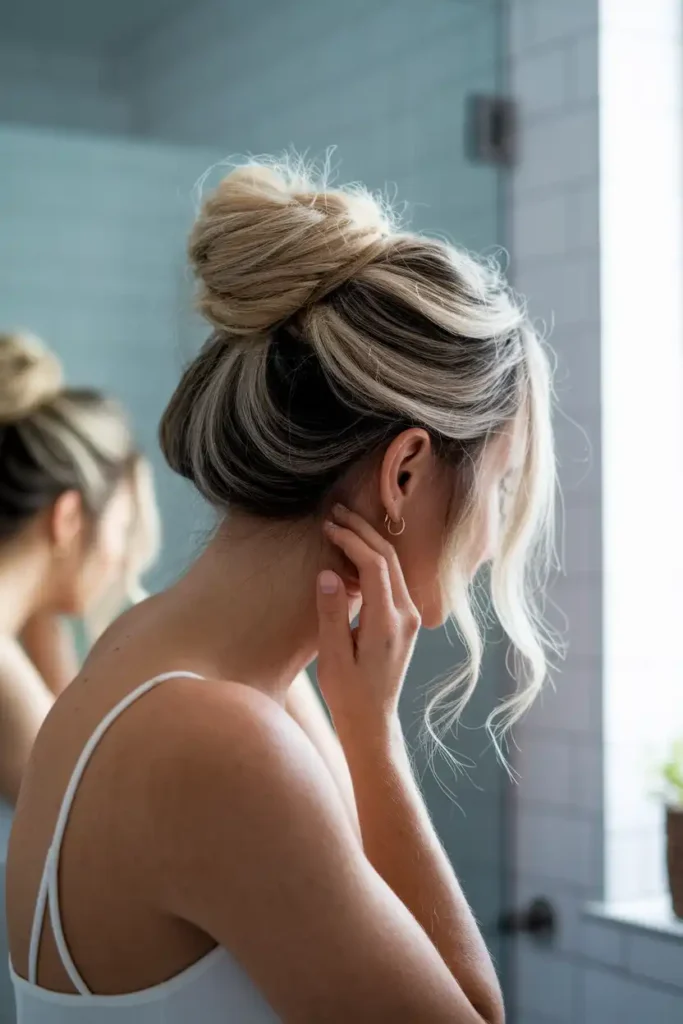 A Messy Bun That Actually Stays Put