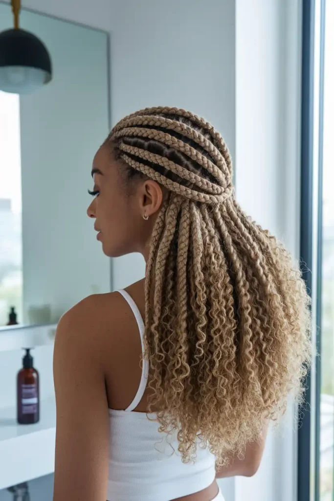 A Quick Braid Style for Curly Hair That Fights Frizz