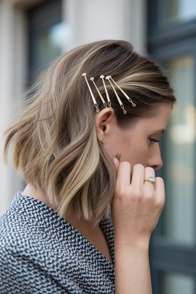A Simple Style Upgrade Using Just Bobby Pins