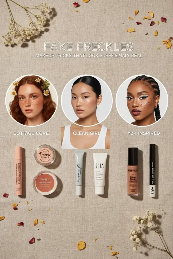 Aesthetic Freckle Looks: Cottage Core, Clean Girl, and More
