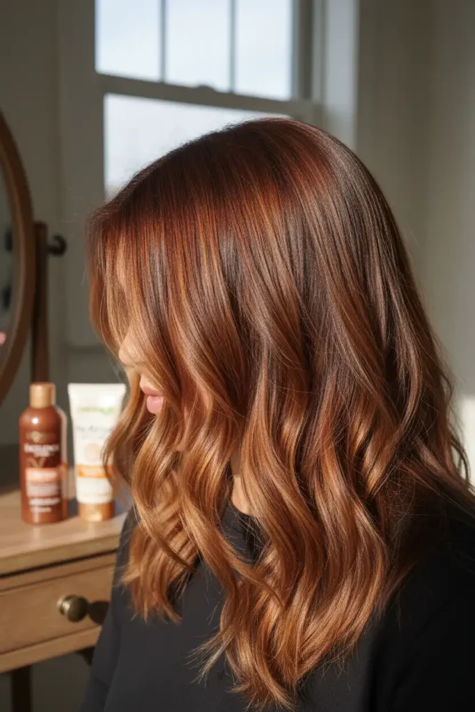 Auburn Hair With Caramel Highlights: The Combo That Works on Almost Anyone