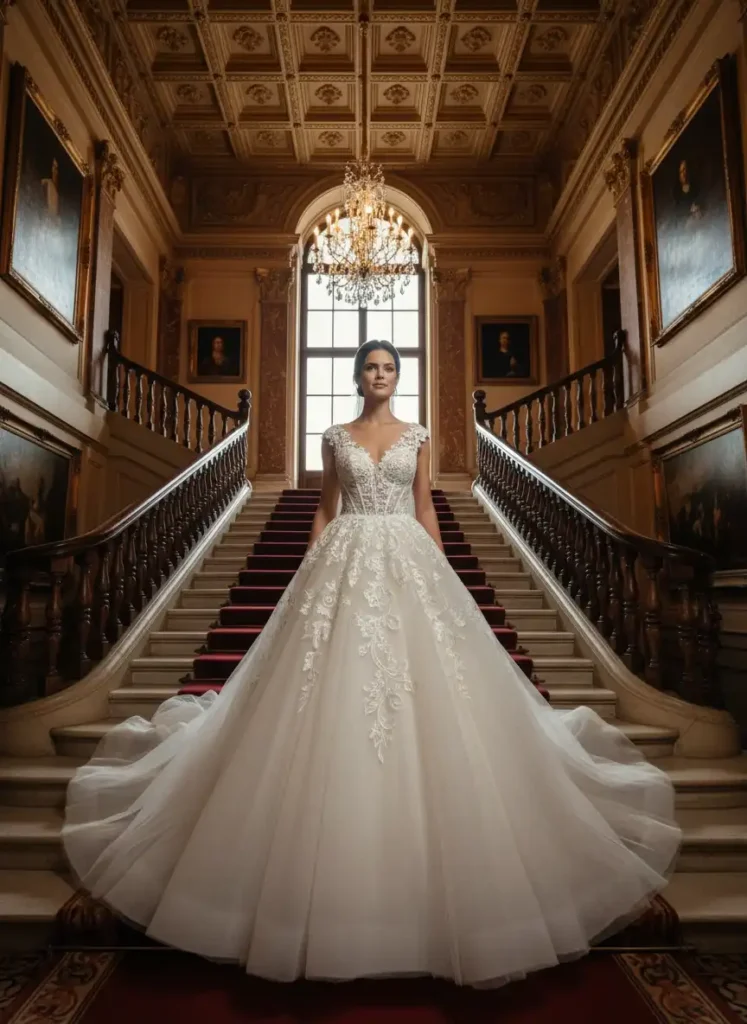 Ballgown Wedding Dresses: Where Lace Has the Most Impact