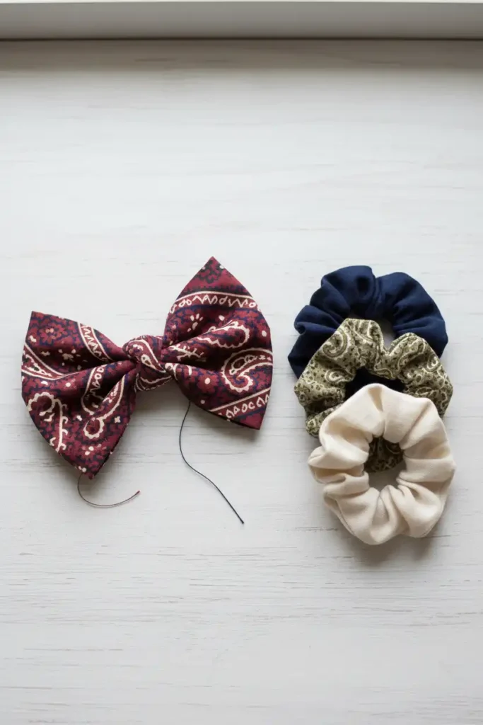 Bandana Bow and Scrunchie Combos for Everyday Wear