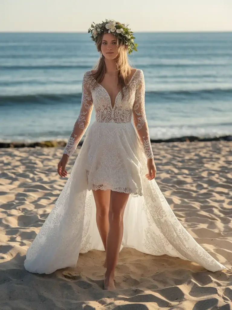 Barefoot-Friendly Wedding Dresses and Hem Lengths
