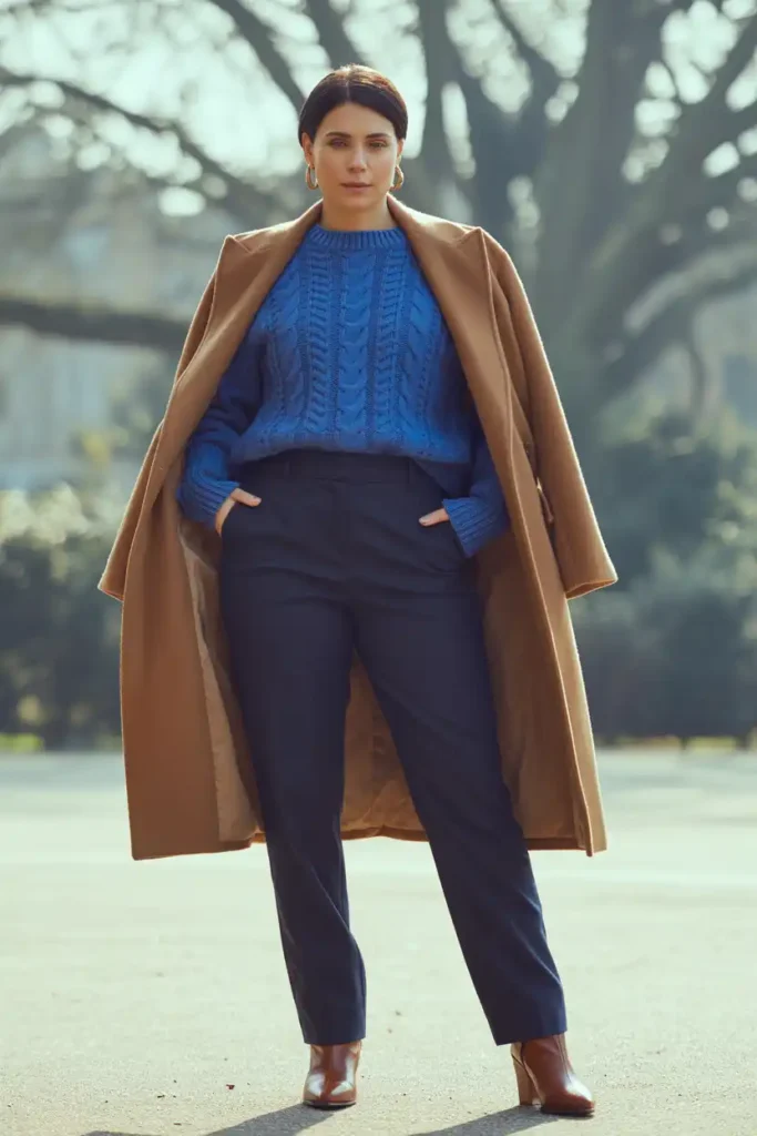 Blue Outfit Ideas for Cooler Weather