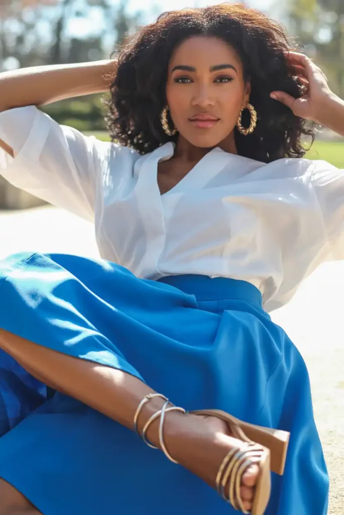 Blue Outfit Ideas for Deeper Skin Tones