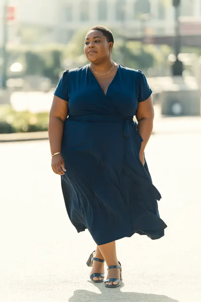 Blue Outfit Ideas for Plus-Size Women