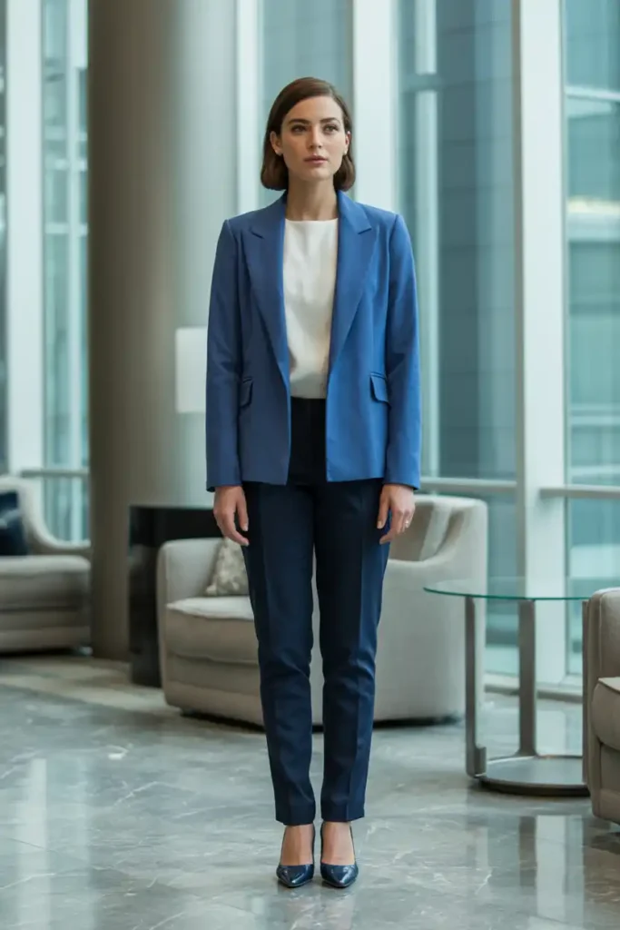 Blue Work Outfits That Feel Professional Without Being Boring