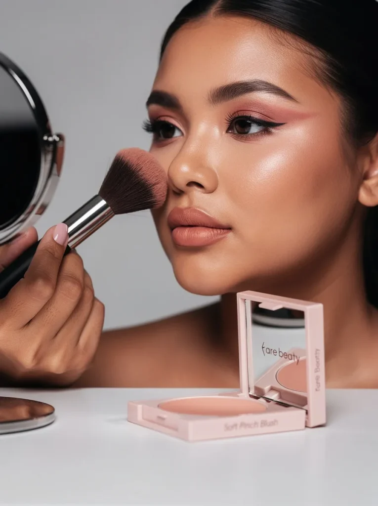 Blush Placement That Lifts Instead of Widens