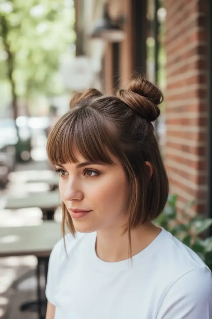Bob Length Hair Buns That Stay Tight With Just Elastics
