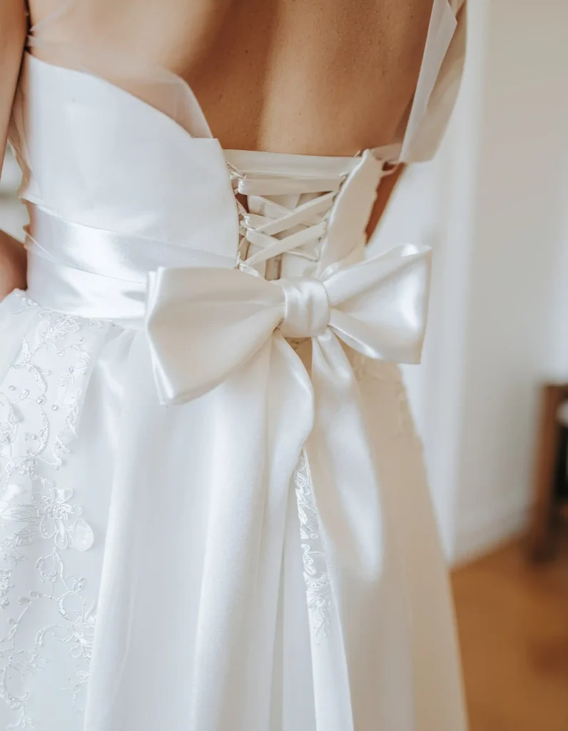 Bow Details and Satin Sashes That Add Structure