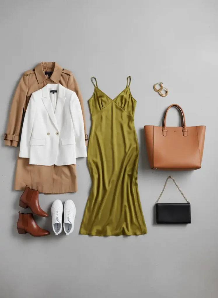 Building a Capsule Wardrobe Around a Chartreuse Dress