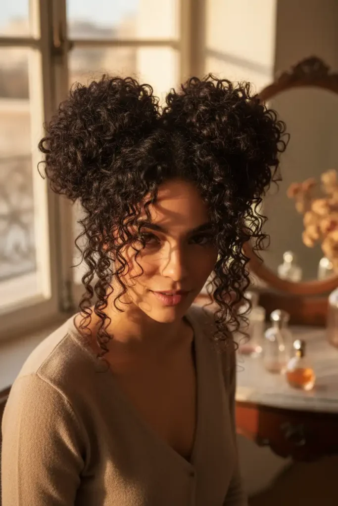 Capelli Ricci Double Buns That Celebrate Curl Pattern