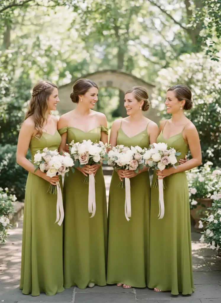 Chartreuse Bridesmaid Dresses That Actually Look Good in Photos
