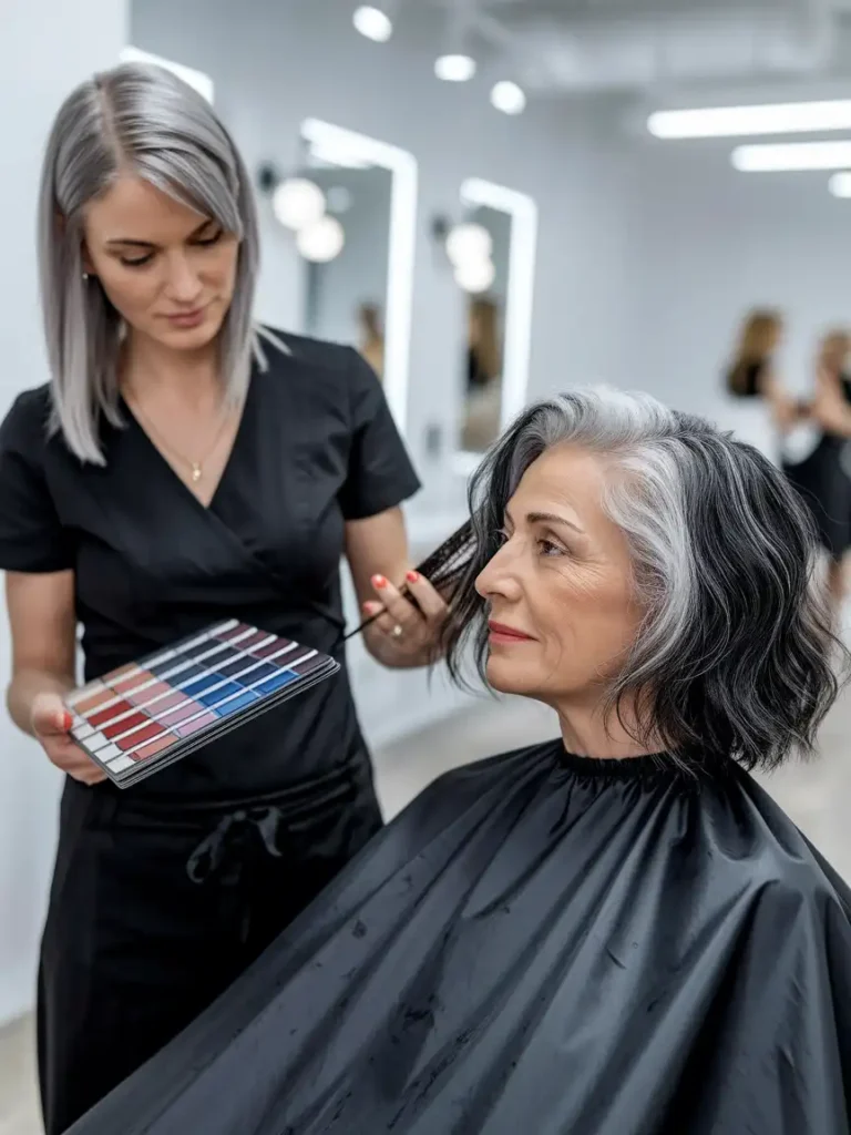 Choosing the Right Stylist for Your Gray Hair Transition