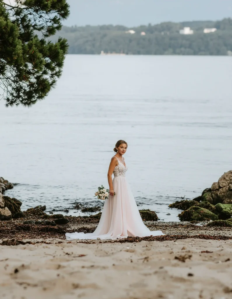 Color Options Beyond White for a Coastal Ceremony