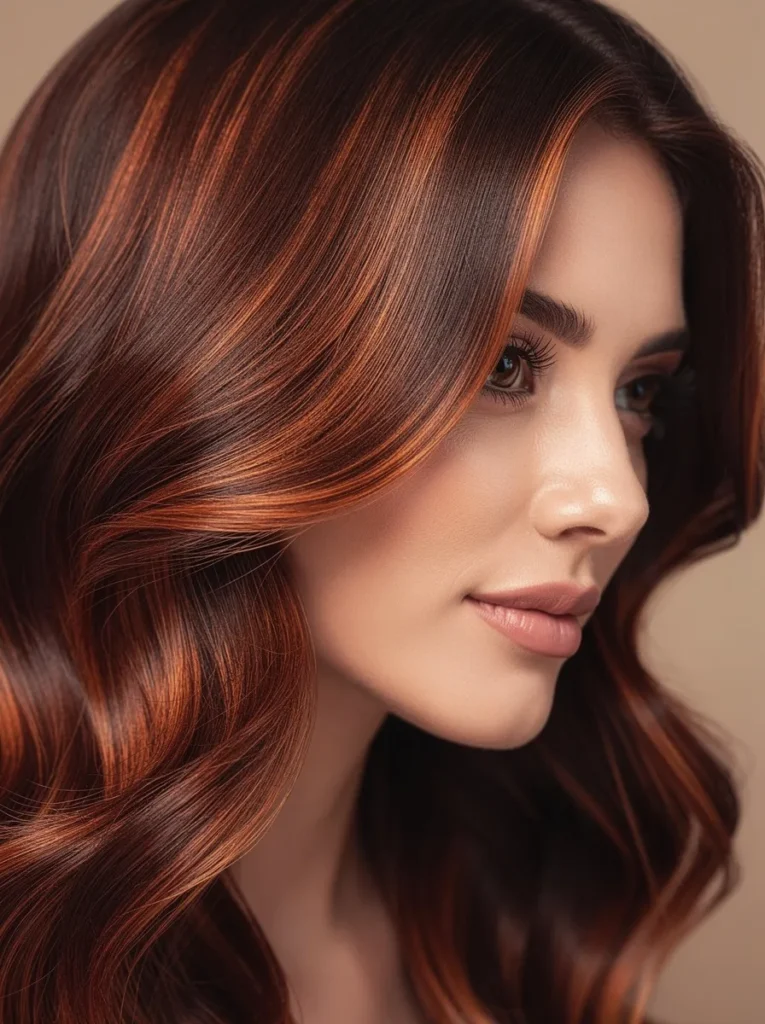 Copper and Auburn Tones for Dark Hair
