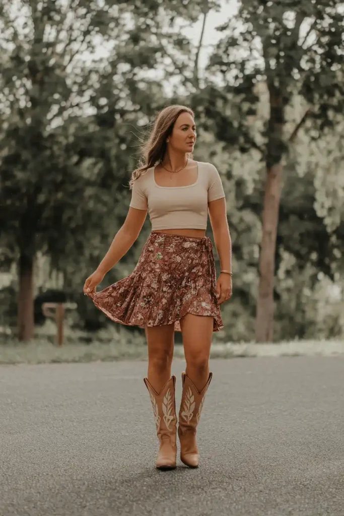 Cowgirl Boots Outfit for Petite Women