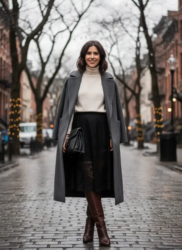 Cozy Winter Fashion: Styling Lace Skirts in Cold Weather