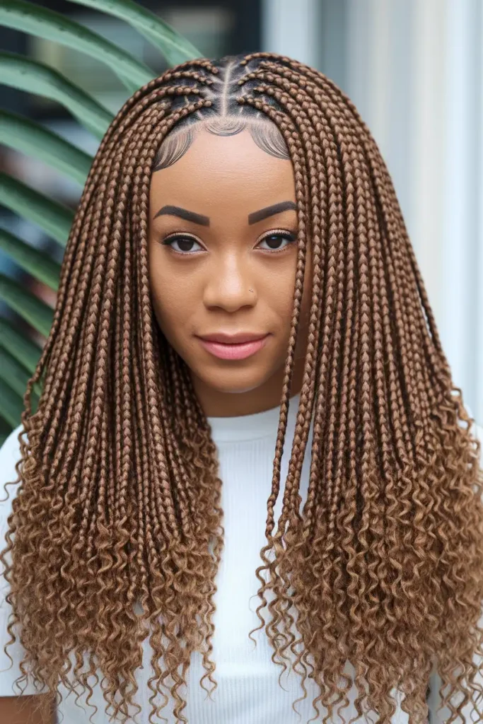 Crochet Braids on a Cornrowed Base