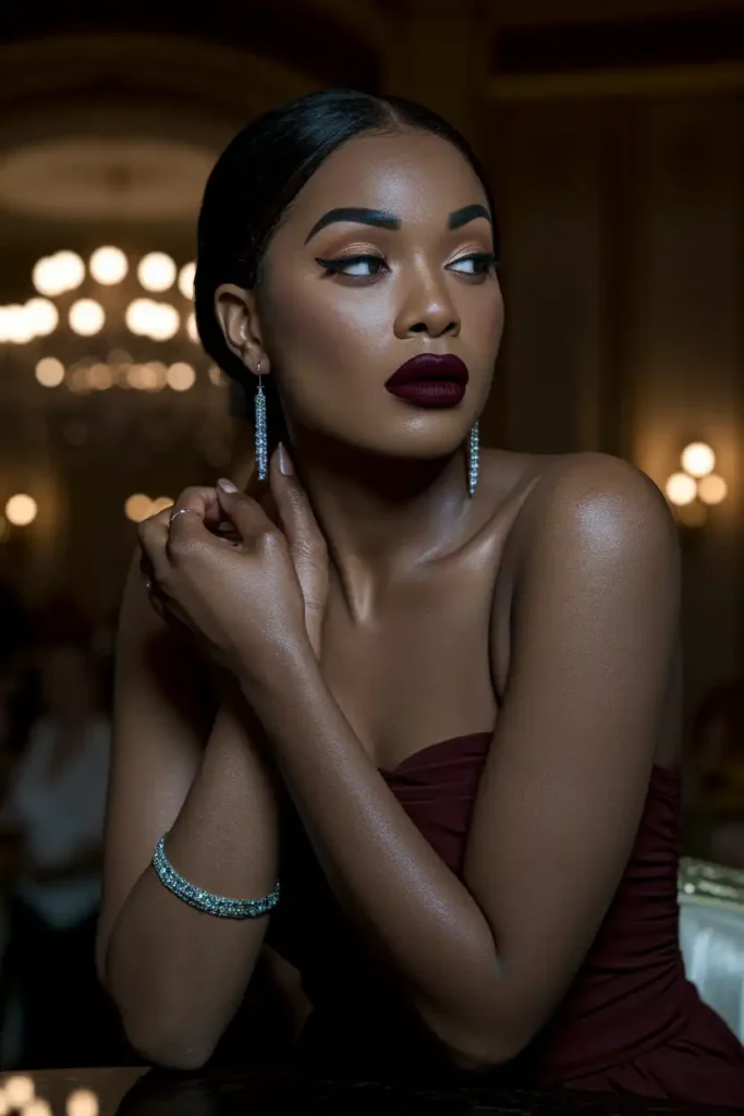 Dark Skin Lip Combo Trends for Evening Events
