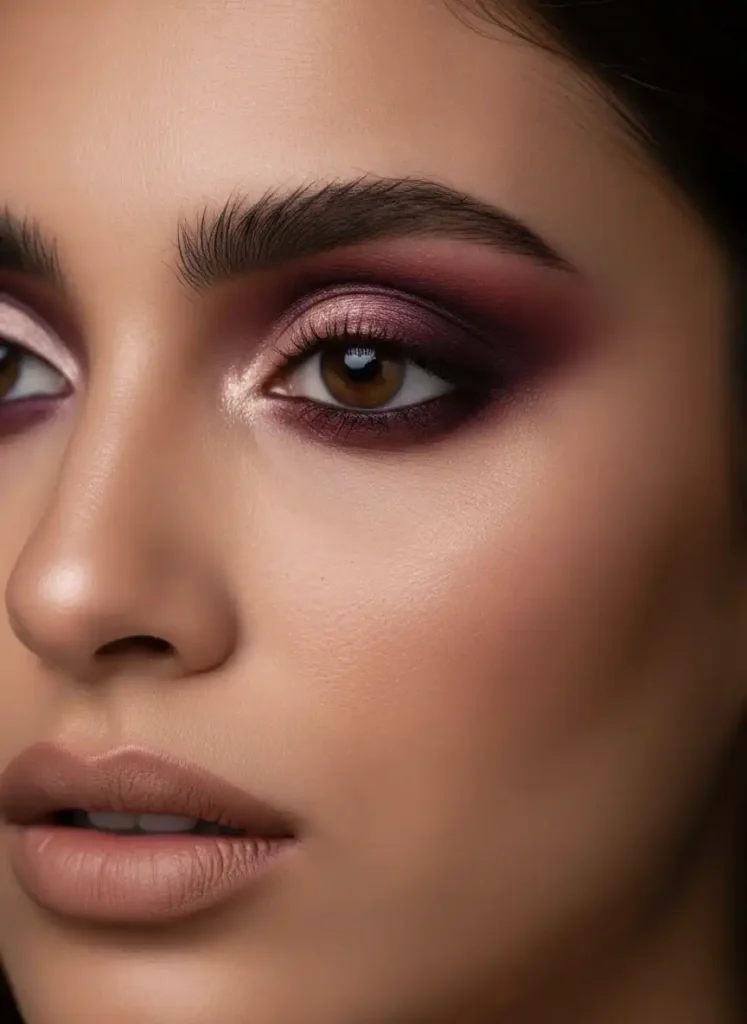 Deep Plum for Brown Eyes at Night