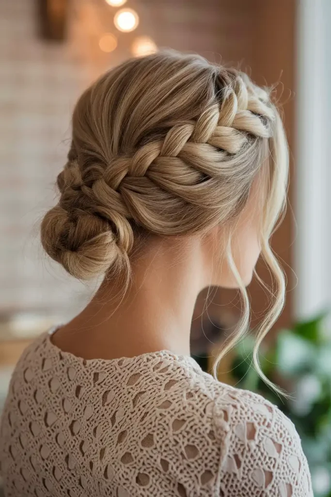 Easy Braided Updo for Medium Hair Beginners