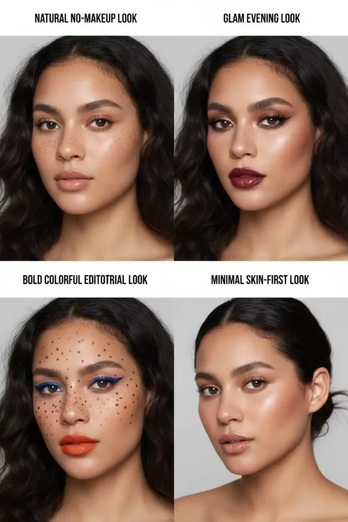 Faux Freckle Looks That Work for Every Makeup Style