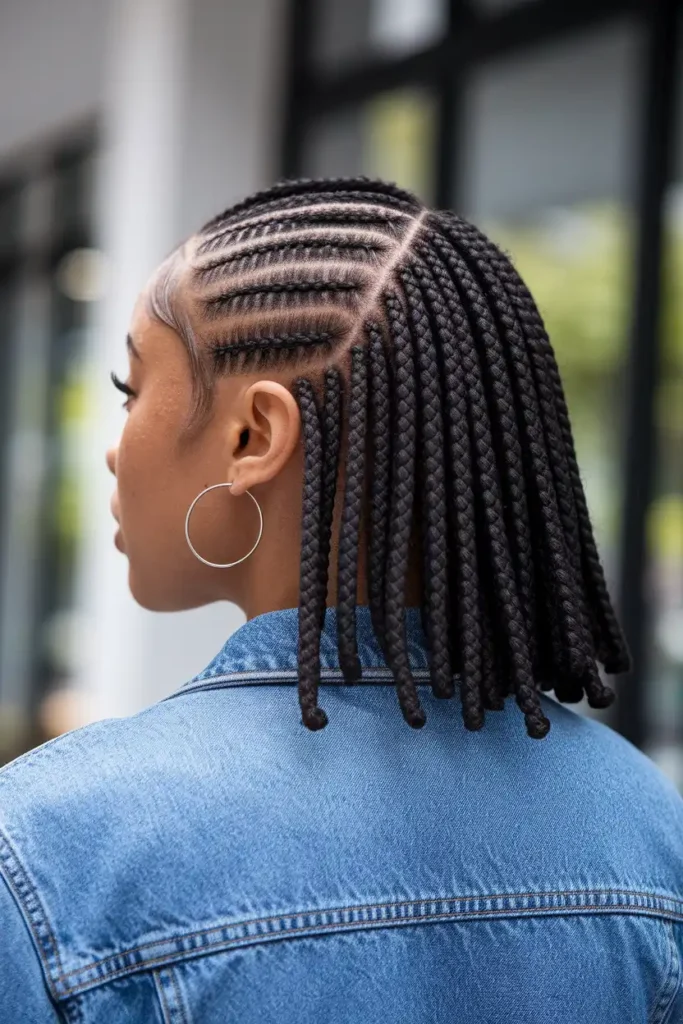Flat Twists Laid Close to the Scalp