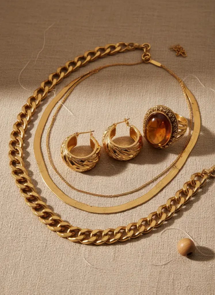 Gold Jewelry Layering for an Old Money Look