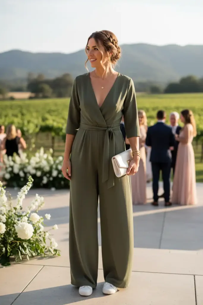 Green Jumpsuit Styles for a Wedding Guest Outfit That Doesn't Look Like You Tried Too Hard