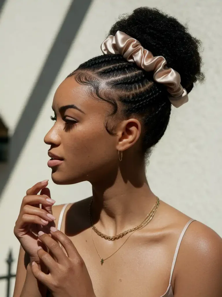 High Bun on Natural Hair Without the Damage