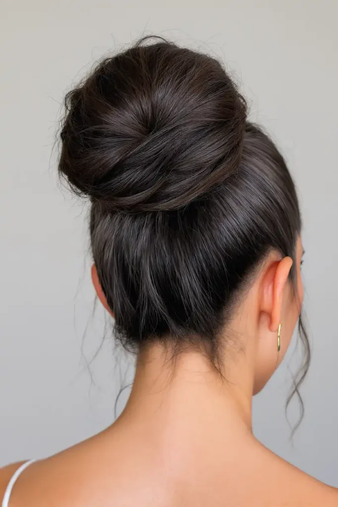 High Bun on Thick Hair Without the Headache