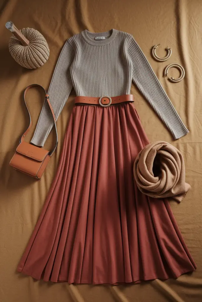 How to Accessorize Maxi Skirt Outfits in Fall