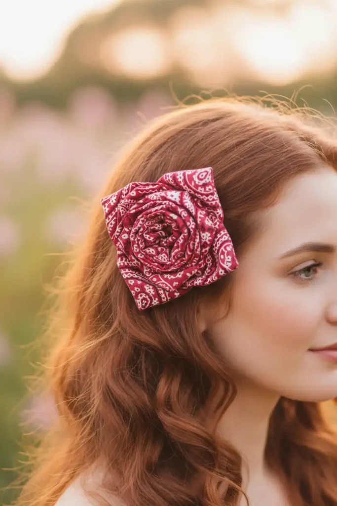 How to Style a Bandana Flower Bow for a Softer Look