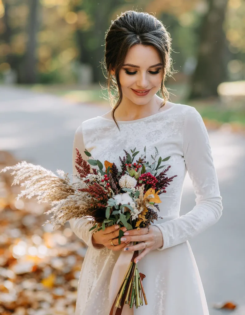 How to Style a Boho Wedding Dress for a Fall Wedding