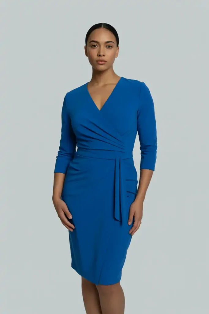 How to Wear Blue If You Have an Hourglass Figure