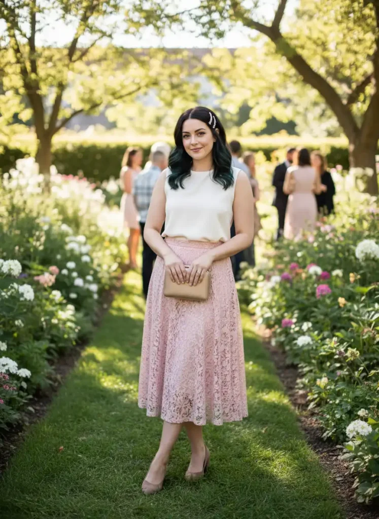 Lace Skirt Outfit for a Garden Party or Outdoor Event