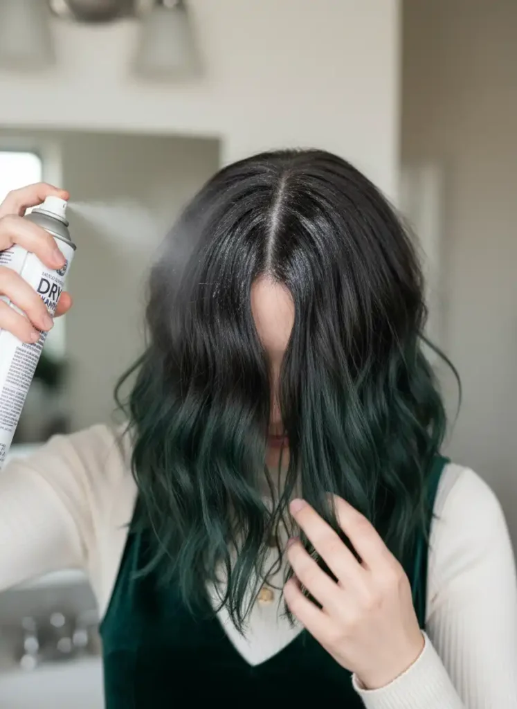 Lob Hairstyle Styled With Dry Shampoo for Texture
