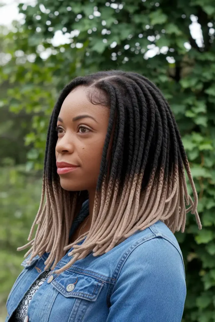 Loc Extensions on Short 4C Starter Hair