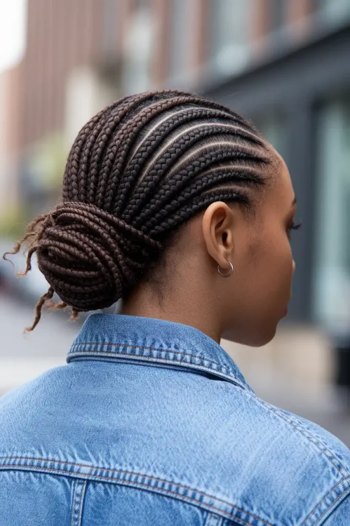 Loose Updo With Gathered Twists or Braids