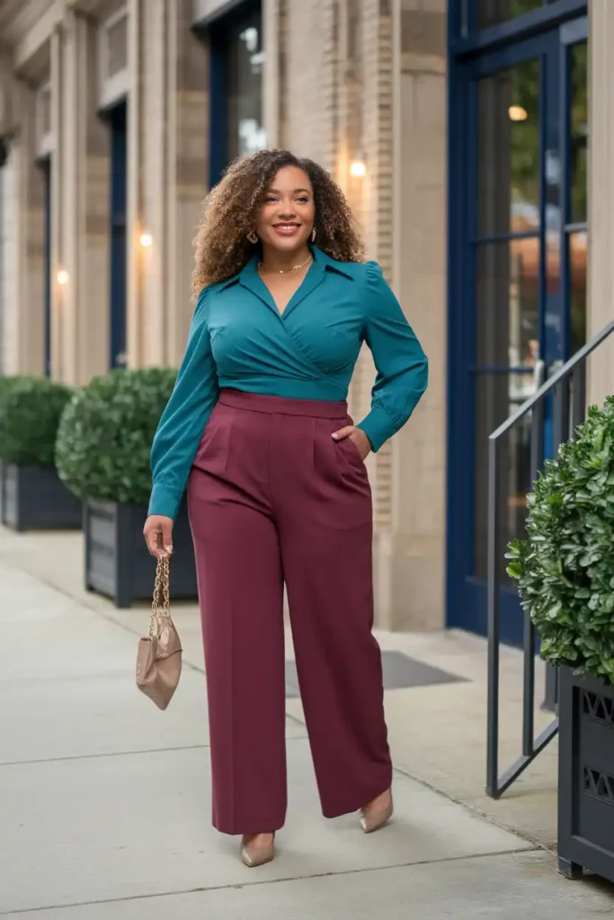 Outfits for Midsize and Plus-Size Pear-Shaped Women